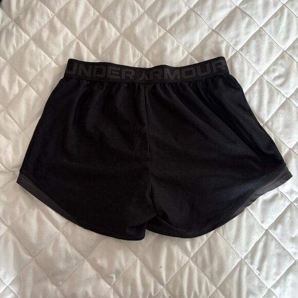 Under Armour Womens Size Small Black Elastic Waist Play Up Shorts Running Loose - Picture 8 of 8